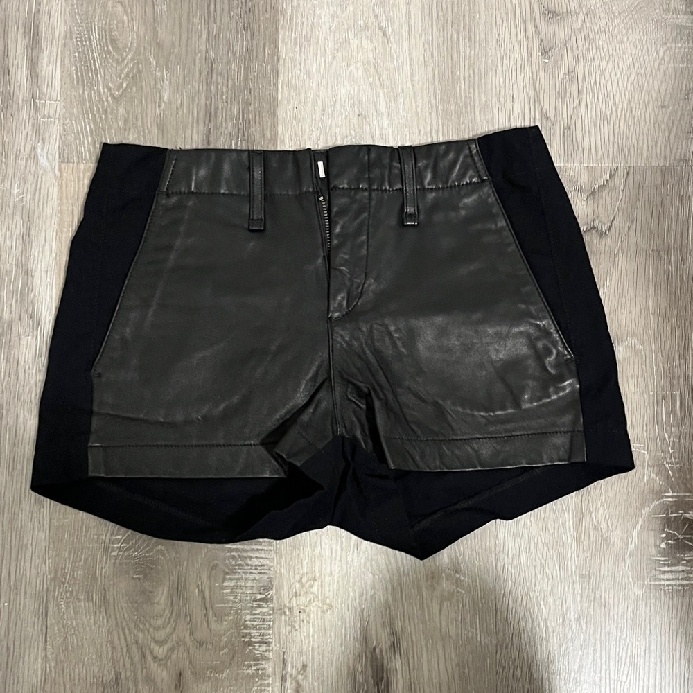 Black Leather Women's Shorts